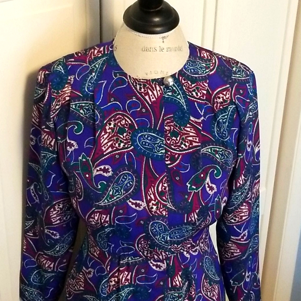 Vtg 90s Liz Claiborne Dress - Picture 2 of 11